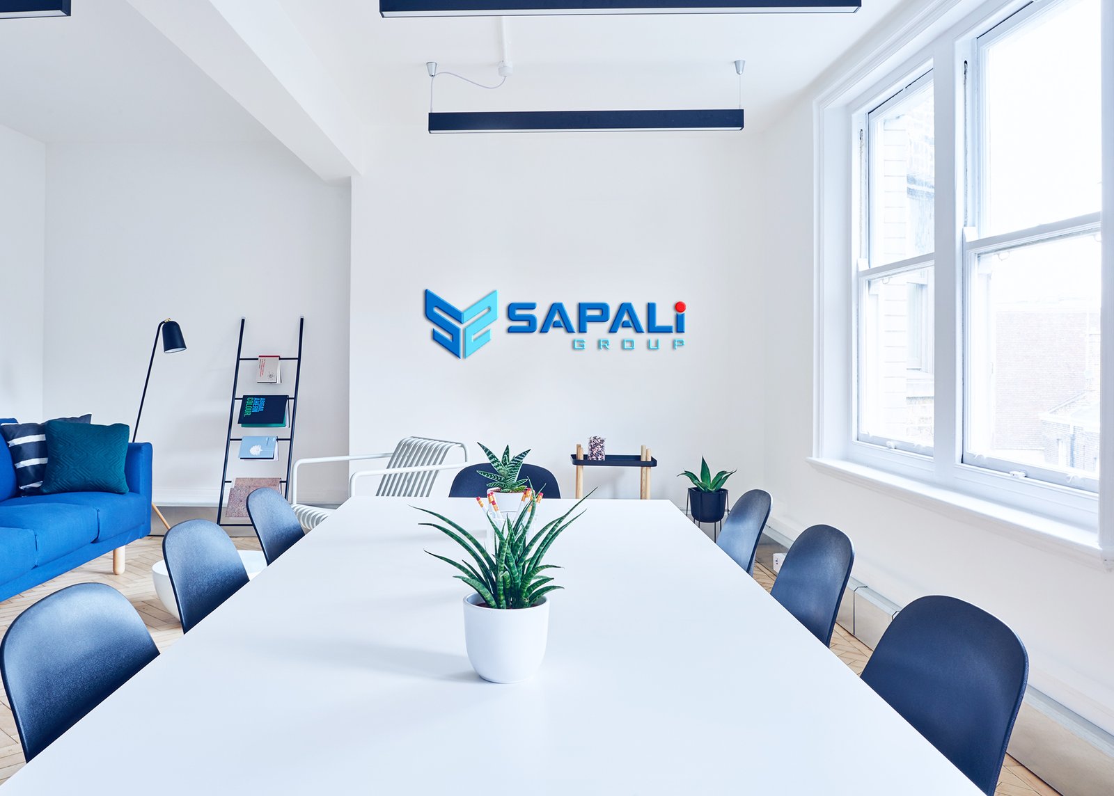 Office Meeting Logo Mockup